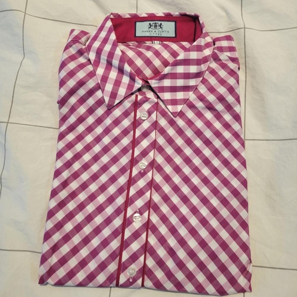 Hawes & Curtis Fitted Pink Shirt NWOT